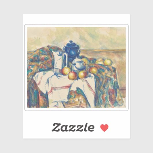 Paul Cézanne - Stillleben mit Blue Pot Aufkleber (Blatt)