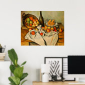 paul cezanne Stillleben mit einem Korb von Äpfeln Poster (Heimbüro)