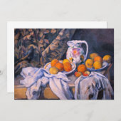 Paul Cezanne - Stillleben mit einem Vorhang Einladung (Vorne/Hinten)