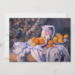 Paul Cezanne - Stillleben mit einem Vorhang Einladung