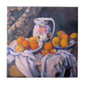 Paul Cezanne - Stillleben mit einem Vorhang Fliese (Vorderseite)