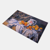 Paul Cezanne - Stillleben mit einem Vorhang Fußmatte (Schrägansicht)