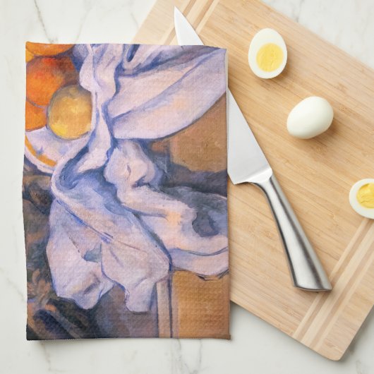 Paul Cezanne - Stillleben mit einem Vorhang Geschirrtuch (Viertel Falte)