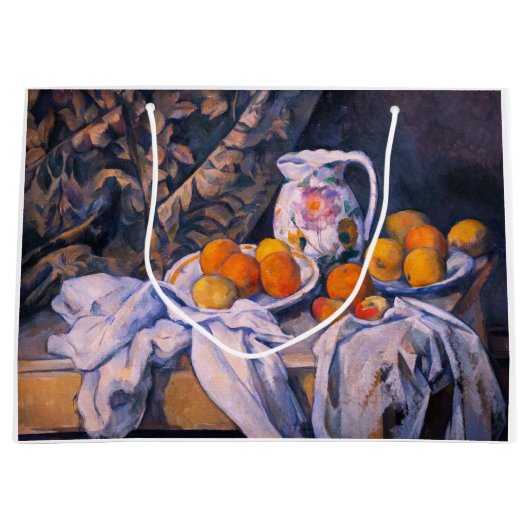 Paul Cezanne - Stillleben mit einem Vorhang Große Geschenktüte (Vorderseite)