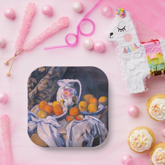 Paul Cezanne - Stillleben mit einem Vorhang Pappteller (Party)