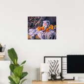 Paul Cezanne - Stillleben mit einem Vorhang Poster (Heimbüro)