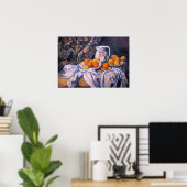 Paul Cezanne - Stillleben mit einem Vorhang Poster (Heimbüro)