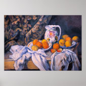 Paul Cezanne - Stillleben mit einem Vorhang Poster (Vorne)