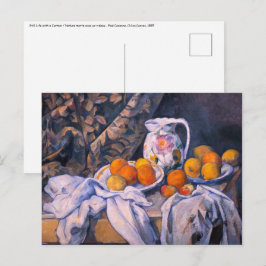 Paul Cezanne - Stillleben mit einem Vorhang Postkarte