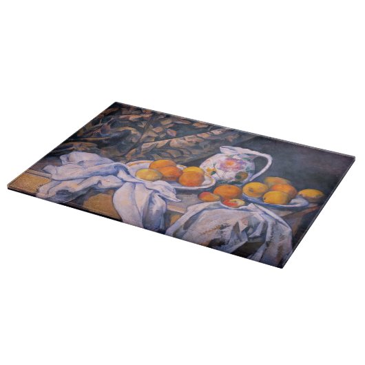 Paul Cezanne - Stillleben mit einem Vorhang Schneidebrett (Ecke)