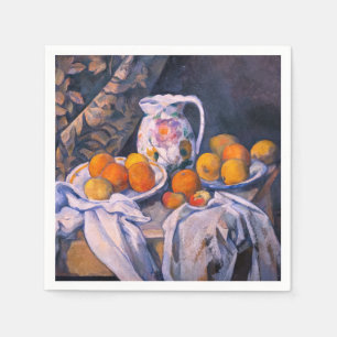 Paul Cezanne - Stillleben mit einem Vorhang Serviette