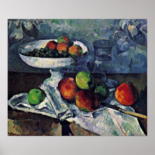 Paul Cezanne - Stillleben mit Fruchtschale Poster (Vorne)