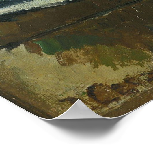 Paul Cézanne - Stillleben mit Fruchtspeise Poster (Ecke)