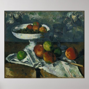 Paul Cézanne - Stillleben mit Fruchtspeise Poster