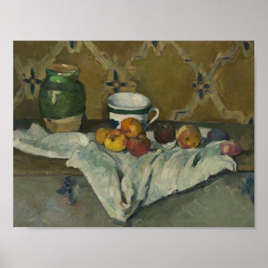 Paul Cezanne - Stillleben mit Jar, Cup und Apple Poster (Vorne)