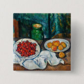 Paul Cezanne - Stillleben mit Kirschen und Peachs Button (Vorderseite)