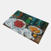 Paul Cezanne - Stillleben mit Kirschen und Peachs Fußmatte (Schrägansicht)