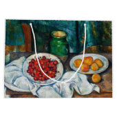 Paul Cezanne - Stillleben mit Kirschen und Peachs Große Geschenktüte (Rückseite)