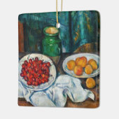 Paul Cezanne - Stillleben mit Kirschen und Peachs Keramikornament (Links)