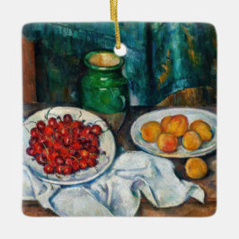 Paul Cezanne - Stillleben mit Kirschen und Peachs Keramikornament