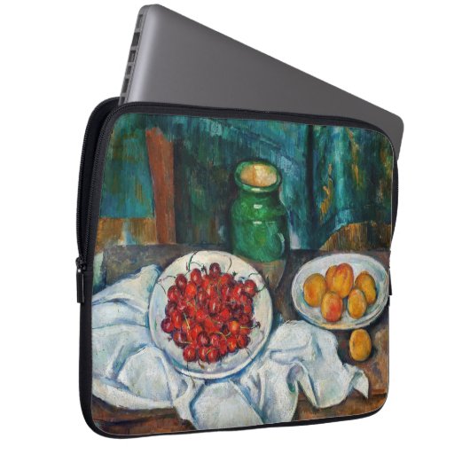 Paul Cezanne - Stillleben mit Kirschen und Peachs Laptopschutzhülle (Vorne Rechts)