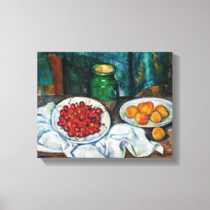 Paul Cezanne - Stillleben mit Kirschen und Peachs Leinwanddruck