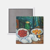 Paul Cezanne - Stillleben mit Kirschen und Peachs Magnet (Vorderseite/Rückseite)