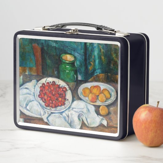 Paul Cezanne - Stillleben mit Kirschen und Peachs Metall Brotdose (Beispiel)