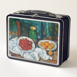 Paul Cezanne - Stillleben mit Kirschen und Peachs Metall Brotdose