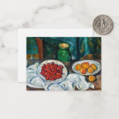 Paul Cezanne - Stillleben mit Kirschen und Peachs Mitteilungskarte (Vorderseite/Rückseite Beispiel)
