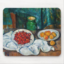 Paul Cezanne - Stillleben mit Kirschen und Peachs Mousepad