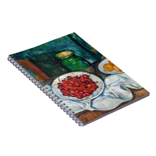 Paul Cezanne - Stillleben mit Kirschen und Peachs Notizblock (Rechte Seite)