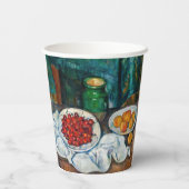 Paul Cezanne - Stillleben mit Kirschen und Peachs Pappbecher (Rückseite)