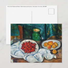 Paul Cezanne - Stillleben mit Kirschen und Peachs Postkarte