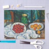 Paul Cezanne - Stillleben mit Kirschen und Peachs Seidenpapier (Handwerk)