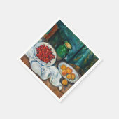 Paul Cezanne - Stillleben mit Kirschen und Peachs Serviette (Ecke)
