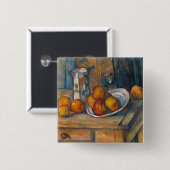Paul Cezanne - Stillleben mit Milchkrug und Frücht Button (Vorne & Hinten)