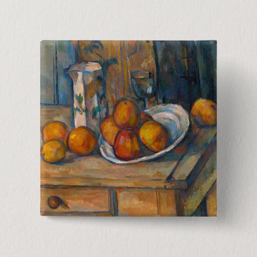 Paul Cezanne - Stillleben mit Milchkrug und Frücht Button (Vorderseite)