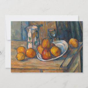 Paul Cezanne - Stillleben mit Milchkrug und Frücht Einladung