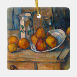Paul Cezanne - Stillleben mit Milchkrug und Frücht Keramikornament