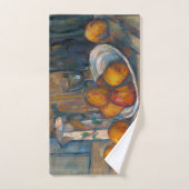 Paul Cezanne - Stillleben mit Milchsaft und Obst Badhandtuch Set (Handtuch)