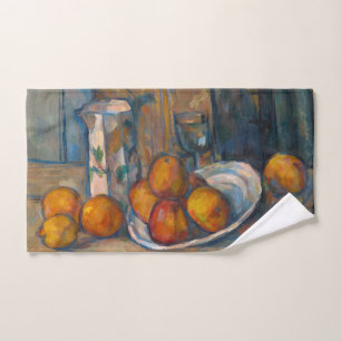 Paul Cezanne - Stillleben mit Milchsaft und Obst Badhandtuch Set