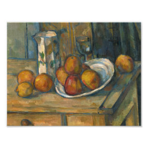 Paul Cezanne - Stillleben mit Milchsaft und Obst Fotodruck