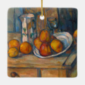 Paul Cezanne - Stillleben mit Milchsaft und Obst Keramikornament (Rückseite)