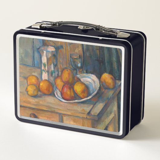 Paul Cezanne - Stillleben mit Milchsaft und Obst Metall Brotdose (Rückseite)