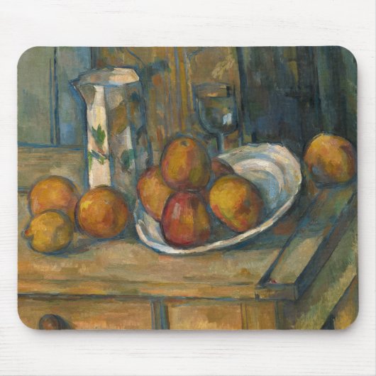 Paul Cezanne - Stillleben mit Milchsaft und Obst Mousepad (Vorne)