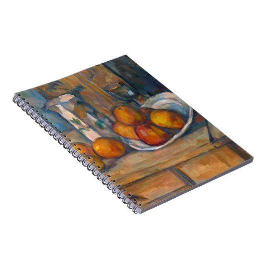 Paul Cezanne - Stillleben mit Milchsaft und Obst Notizblock (Rechte Seite)