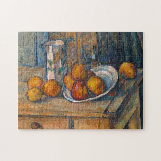 Paul Cezanne - Stillleben mit Milchsaft und Obst Puzzle (Horizontal)
