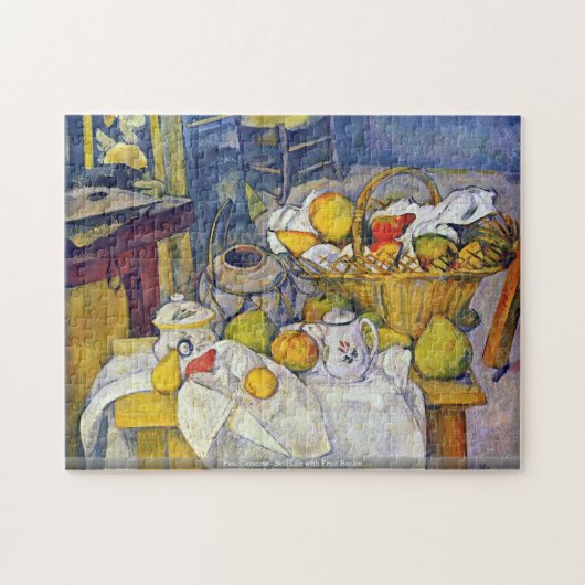 Paul Cezanne - Stillleben mit Obstkorb Puzzle (Horizontal)