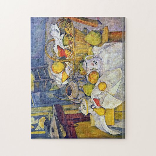 Paul Cezanne - Stillleben mit Obstkorb Puzzle (Vertikal)